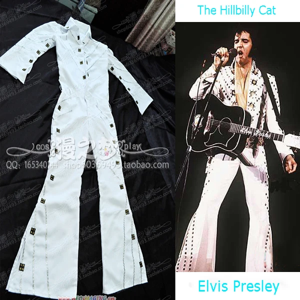 Элвис Арон Пресли Hillbilly Cat и King of the Western Косплэй ткань способный преодолевать