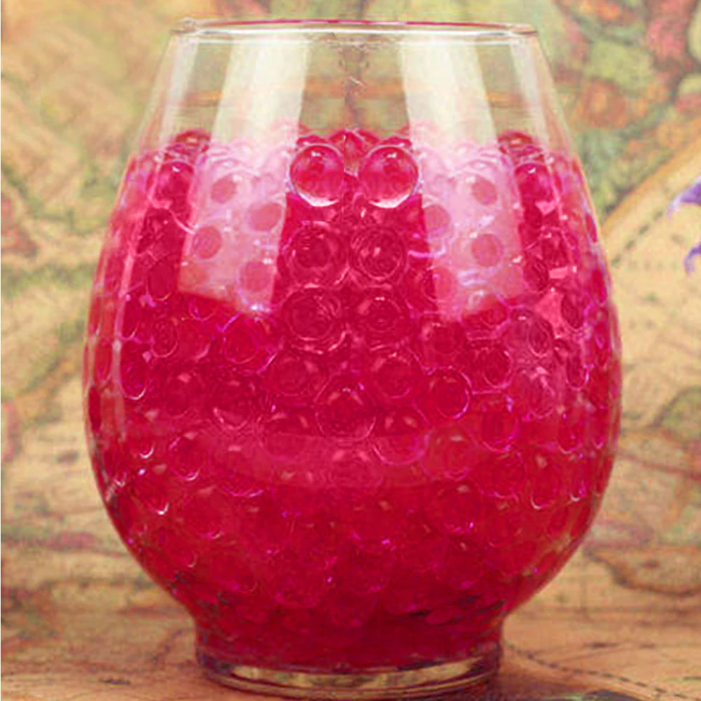 Rose Red 1000 шт фиолетовые разноцветные водяные растения цветок желе кристалл почвы грязь вода жемчуг ваза почвы гель бусины шарики украшение - Цвет: Rose Red
