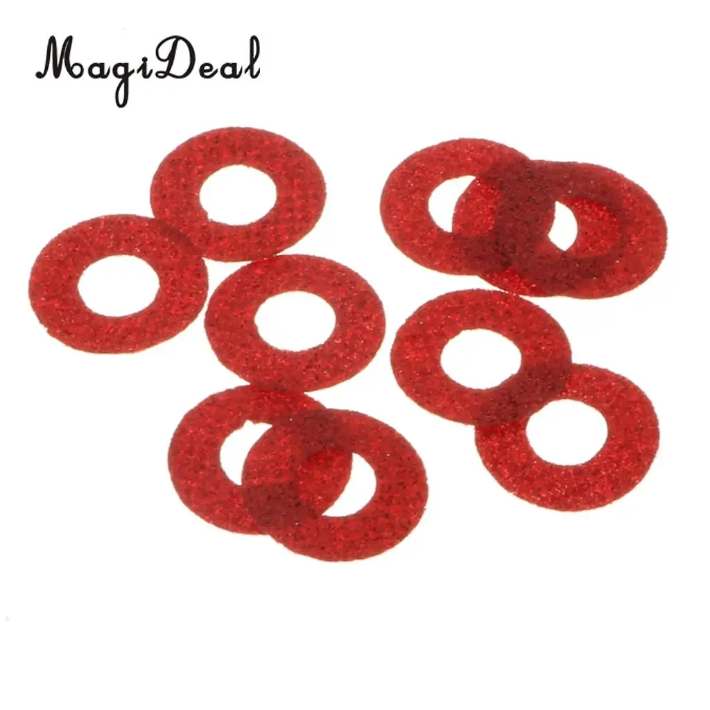 10pcs 16mm Plastic Round Safety Eyes + Glitter Nonwovens + Washers For Teddy Bear Soft Stuffed Toy DIY