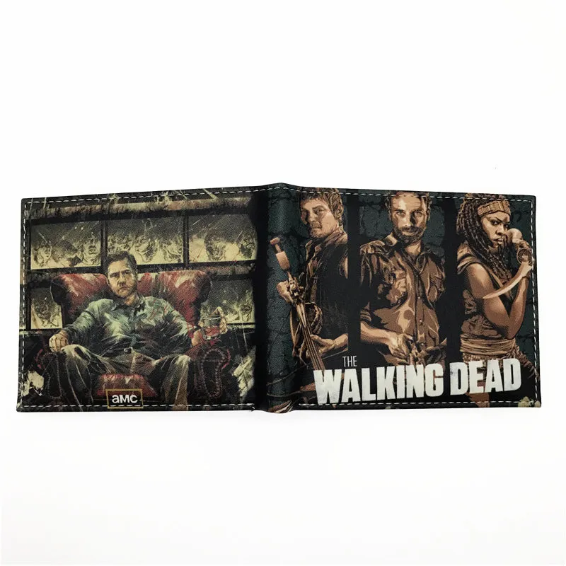 Новинка бумажник Walking Dead Короткие Бумажники с держателем для карт держатель фото