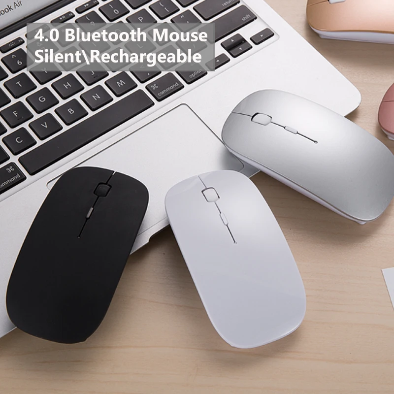 Новая Bluetooth 4,0 Беспроводная мышь мини перезаряжаемая компьютерная мышь для Dell acer Hp Asus мышь оптическая Бесшумная клик для Mac/Win10