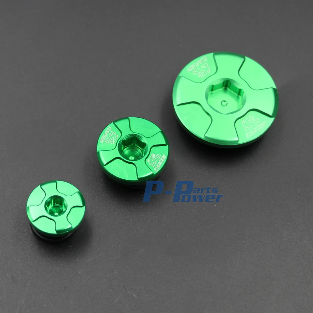 CNC Aluminum Engine Timing Oil Filter Cap Oil Plug For Kawasaki KX250 KX250F KX450F KLX450R KFX450R Dirt Bike Motocross Off Road