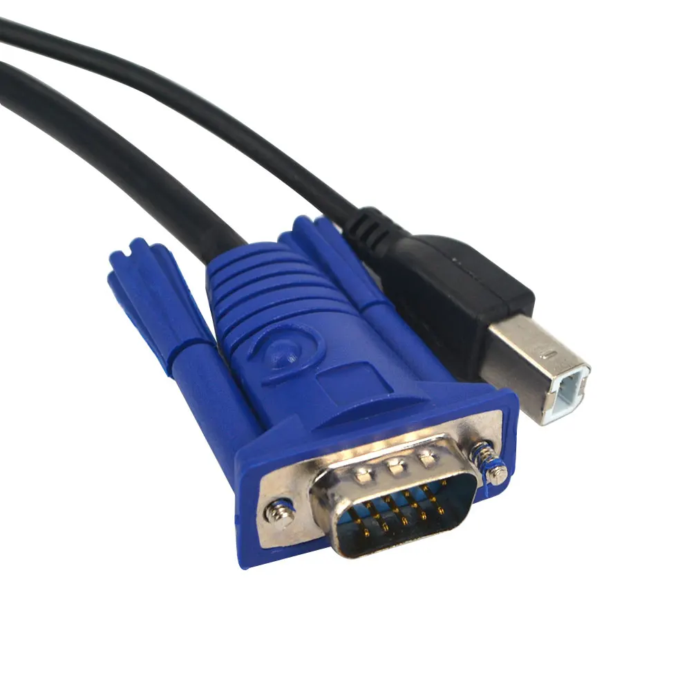 Kebidumei 4 6 футов 1 5 м USB KVM 15 контактный переключатель VGA кабель 2 0 Тип A к B ПК