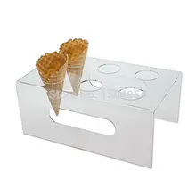 HMROVOOM 6 отверстий акриловый держатель для мороженого с подлокотниками/ тип акриловый держатель для мороженого