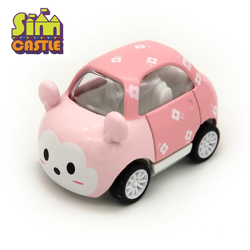 

Original Cartoon Car Toys Cute Plastic Alloy Pull Back Wheels Toys for Children Mini Car Model Funny Girls Toys for Kids Gifts
