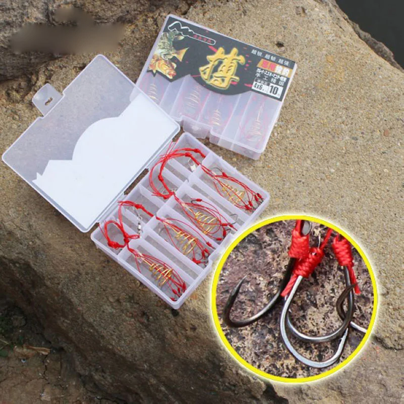 

4pcs Carp Fishing Hooks Power Bait Trap Explosion Hooks Tackle With Box