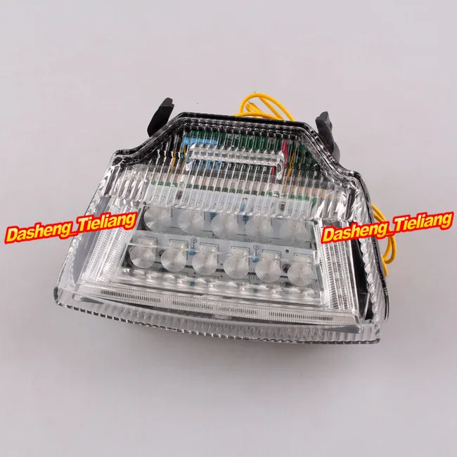 

Motorcycle Integrated LED Tail Light Turn Signals For Kawasaki Ninja ZX10R 2011 2012 2013 Clear