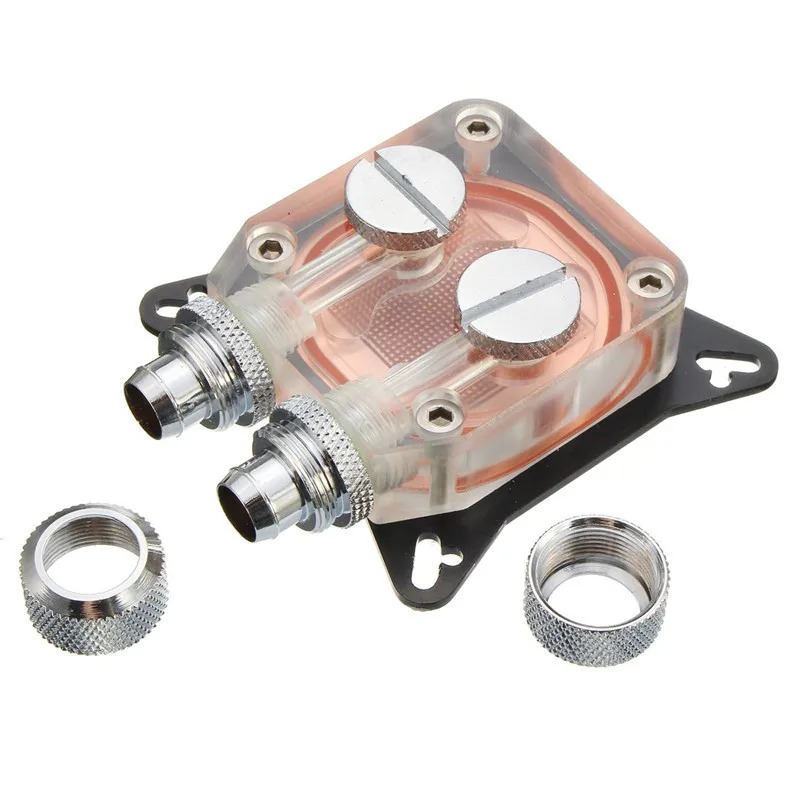 

Transparent Water-based Cooler Waterblock PC GPU Water Cooling Block Copper 4 Hole Compression Fitting Liquid Cooler G1/4 W41