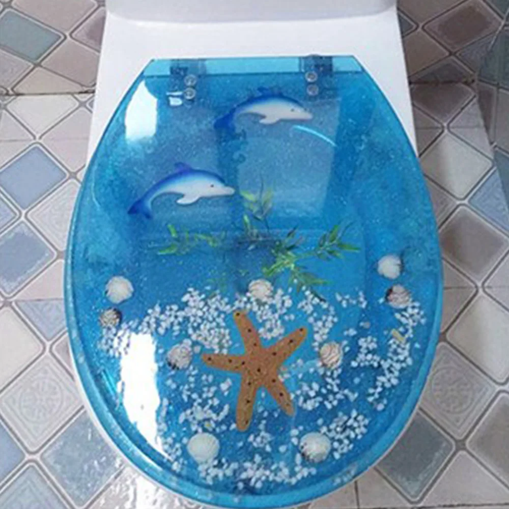 

42*34cm High-grade Slow Down Beautiful Resin Toilet Seat Cover
