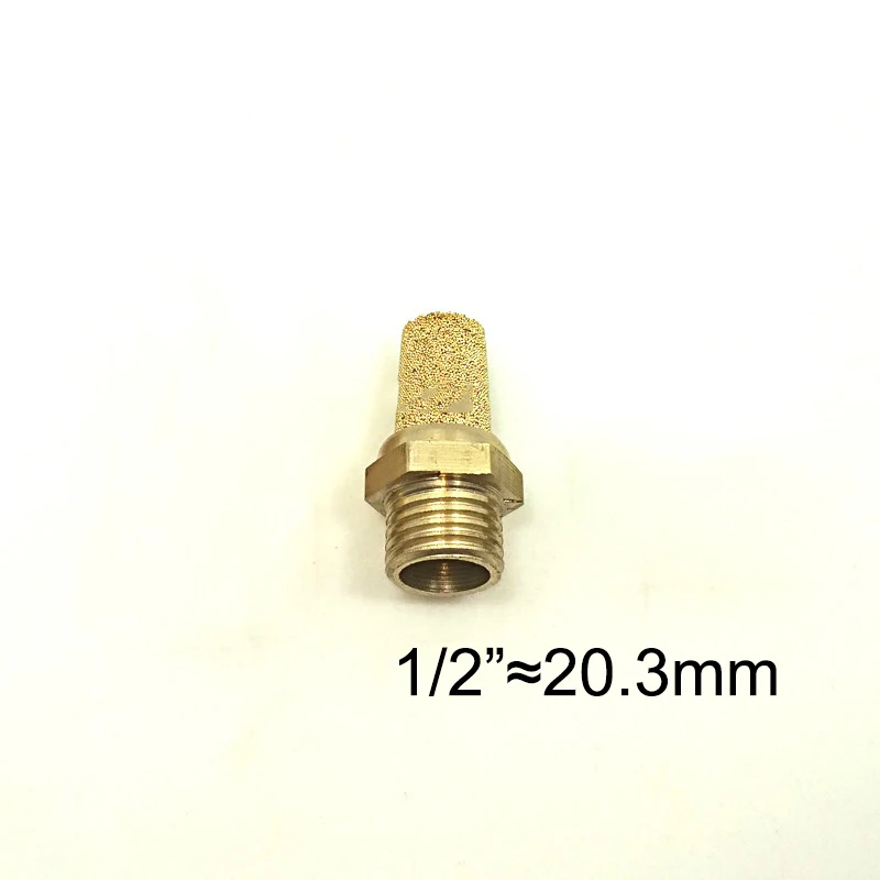 1/2" BSP Male Thread Sharp Brass Exhaust Noise Filter Muffler Silencer