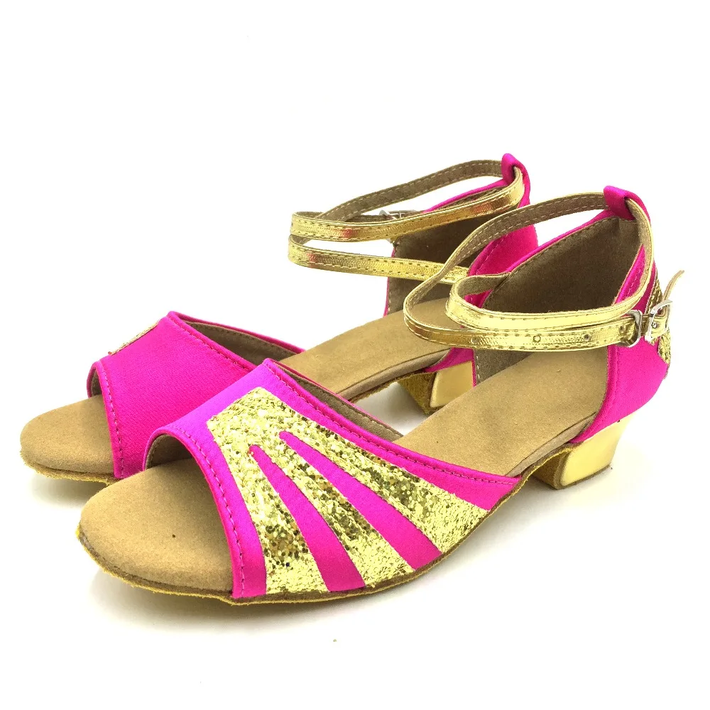 Girls Ballroom Salsa Tango Latin Dance Shoes Brands Low Heels Dancing 