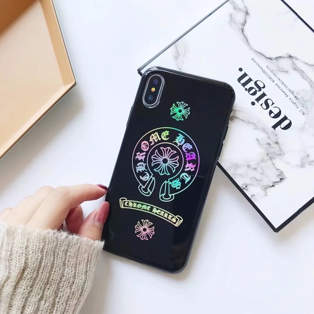 Fundas лазерной keluo все вокруг Мягкий силиконовый чехол для iPhone X/8/7 Plus/6 6 S Цветной