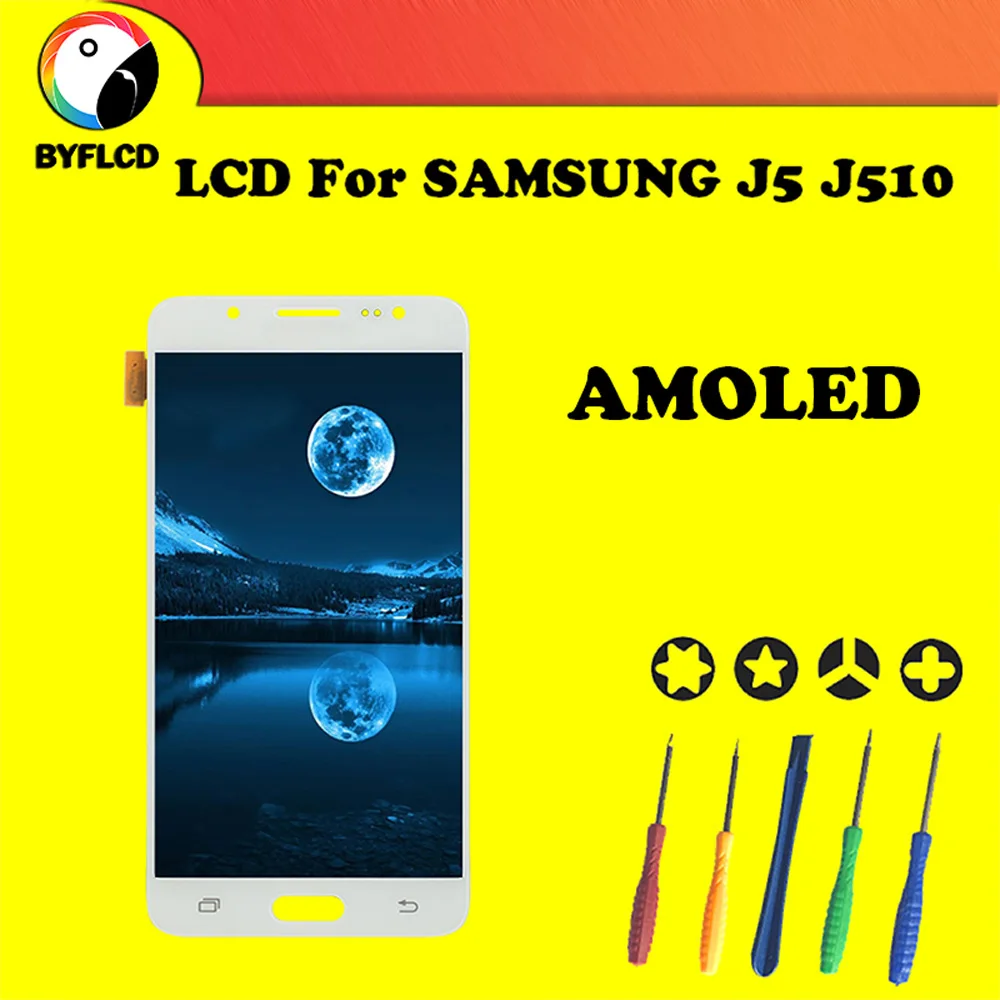 

Brand new AMOLED Lcd For Samsung J5 2016 J510 J510F J510FN J510M Display For Samsung Galaxy J510 Screen Touch Assembly replace