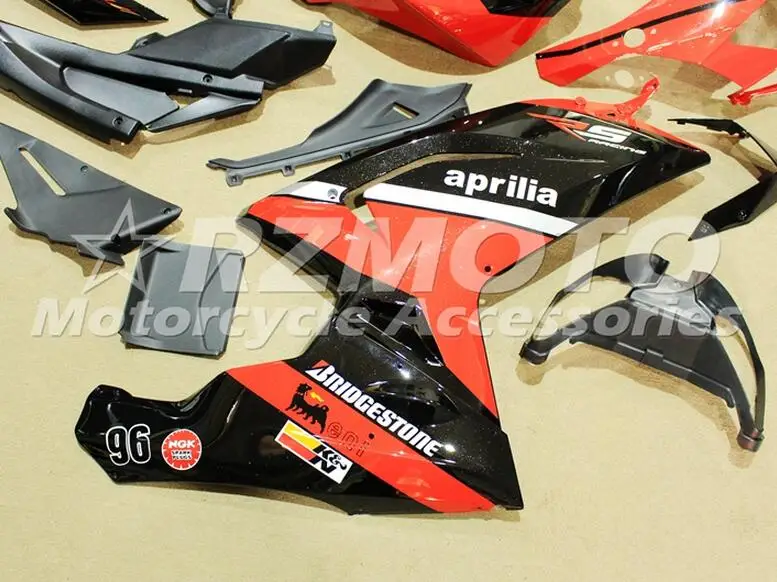 4 подарки ABS впрыск набор подходит для Aprilia RS125 06 07 08 09 10 11 RS4 РСВ 125 2006 2011 Обтекатели Прохладный черного и красного цвета