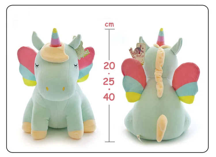 25-40 см чучело Детские Куклы Kawaii мультяшный Радужный Единорог плюшевые игрушки для детей подарок на день рождения