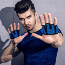 1 пара Противоскользящих силиконовых перчаток унисекс для тренажерного зала, для фитнеса, упражнений, тренировок, полпальца, дизайн тяжелой атлетики, для тренировки тела, однотонные перчатки