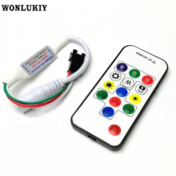 

Dream-Color Controller 14 Key LED 2017 RF LOCK Remote Control DC5V-24V 358 Kinds of Changes Effects For WS2812B WS2811 LED Strip