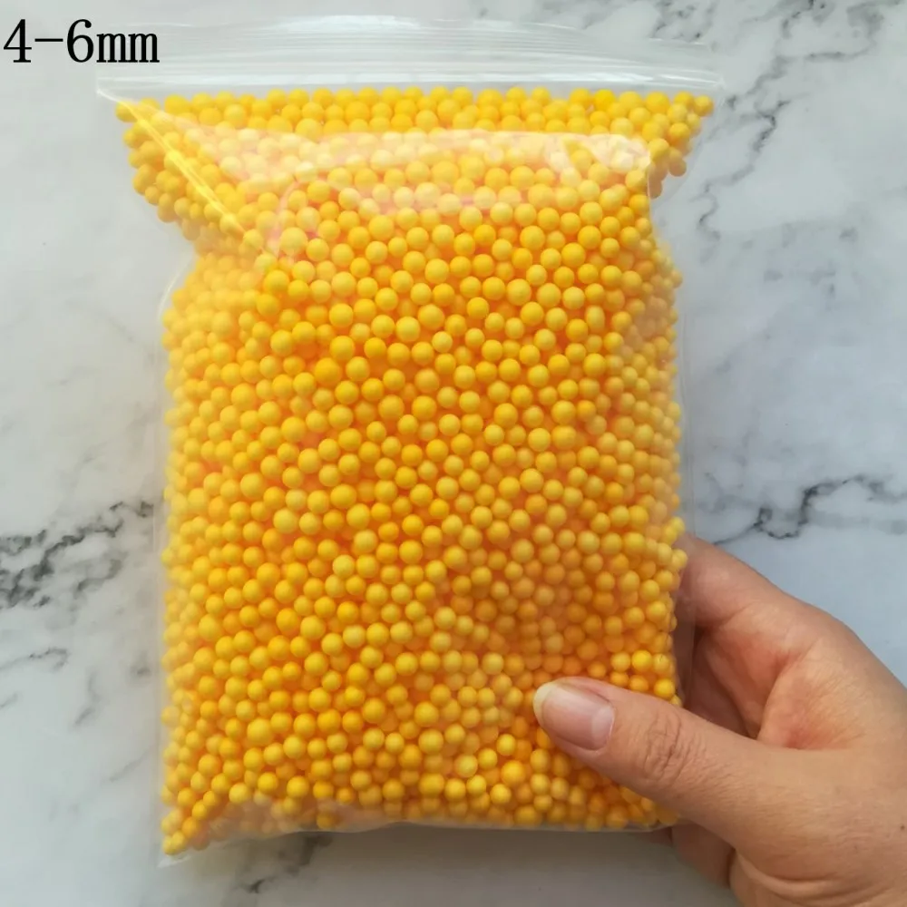 15000pcs 15g Bright Colours Foam Beads Colorful Polystyrene Foam Balls Styrofoam Filler Foam Mini Beads Balls Crafts DIY Decor - Color: Gold