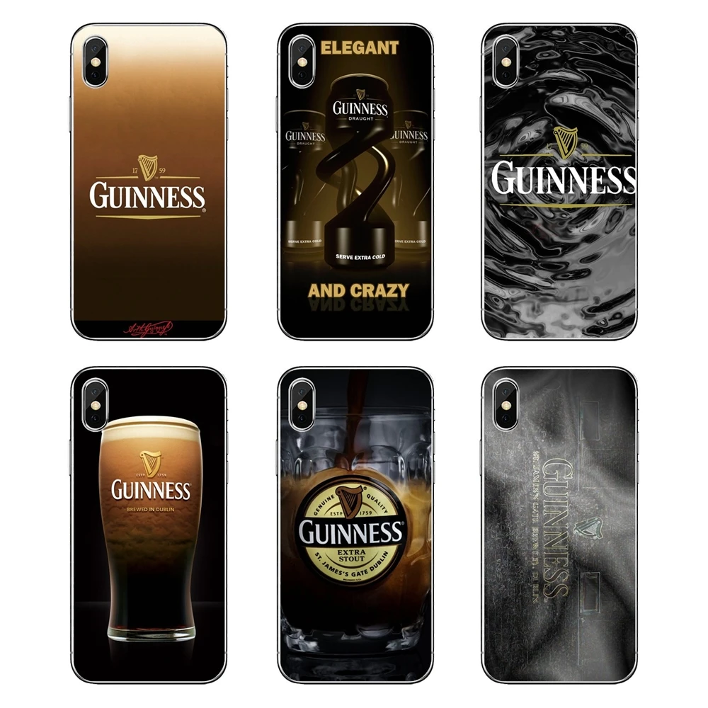 Soft Transparent Shell Covers For Xiaomi Redmi 4X S2 3S Note 3 4 5 6 6A Por Pocophone F1 Mi Guinness Beer Print Logo |