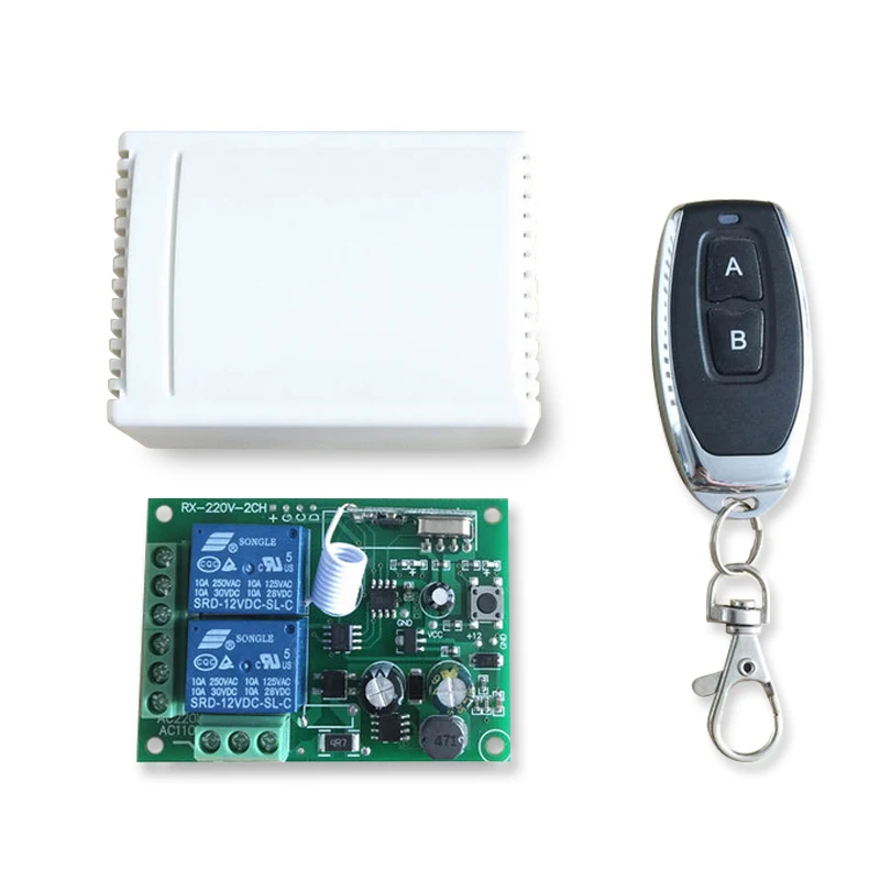 

433Mhz Universal Wireless Remote Control Switch AC 85V ~ 250V 110V 220V 2CH Relay Receiver Module and RF 433 Mhz Remote Controls