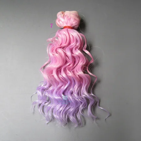 15 см и 25 см* 100 см шерсть рулонов парик для кукол для 1/3 1/4 1/6 BJD/SD куклы аксессуары для волос - Цвет: 7
