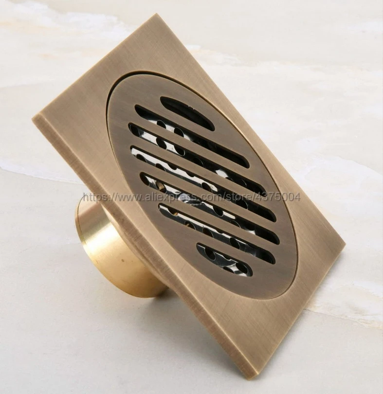 Floor Drain Cover Colander Shower Waste Drainer Antique Brass Bathroom Kitchen Colander Floor Drains Bathroom Accessories Nhr047