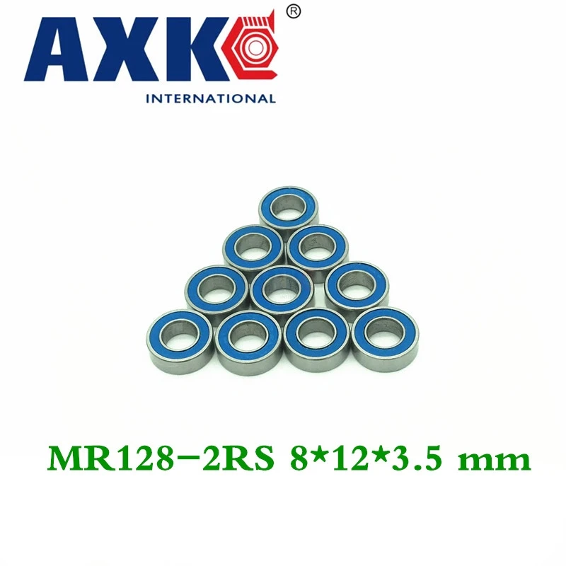 Axk 10 шт. высокое качество Abec 5 Z3v3 Mr128 2rs 8*12*3 мм Миниатюрные шарикоподшипники Mr128rs