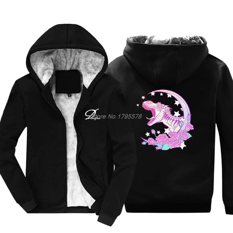 

Pastel Goth Trex Sweatshirt Vaporwave Aesthetic Winter New Brand Hip Hop Men Hoodies Casual Fitness Cotton Tops Jackets