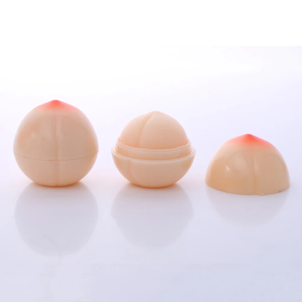 

New Cute Makeup Peach Shape Moisturizer Nutritious Lip Balm Long Lasting Lips Care Brand Lipstick Balm