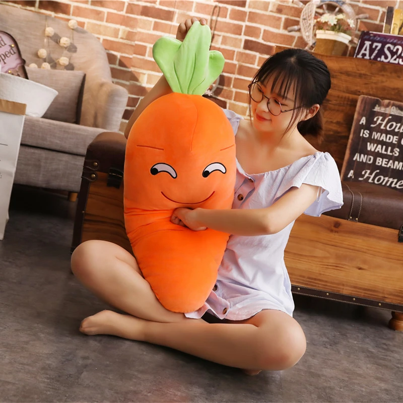 MIAOOWA 1PC 45-90CM Big Size Carrot Stuffed Toy Children Lovely Soft Pillow Baby Funny Face Radish Plush Doll Kids Birthday Gift MIAOOWA 1PC 45-90CM Big Size Carrot Stuffed Toy Children Lovely Soft Pillow Baby Funny Face Radish Plush Doll Kids Birthday Gift