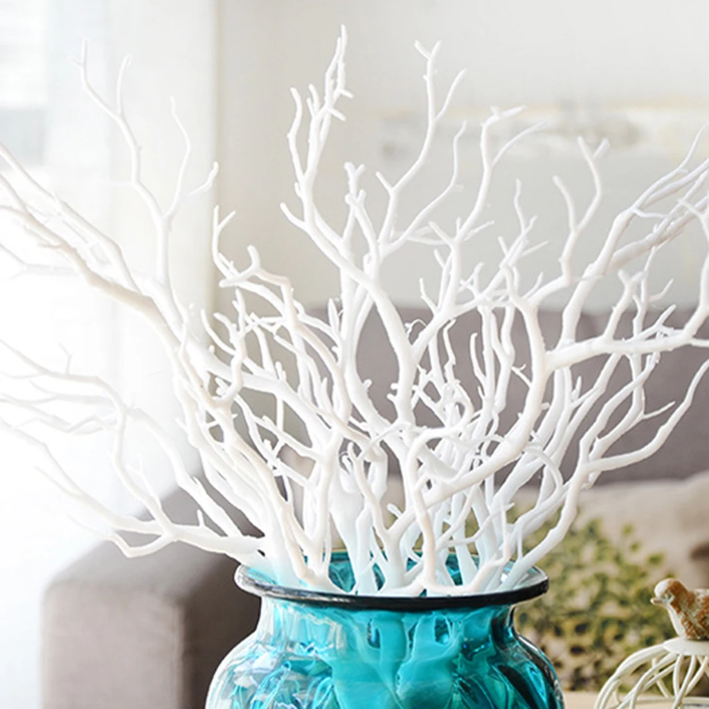 Artificial  Fake Plastic Plant Simulation Branch Home Room Decor Handmade Crafts Decorative Simulation of Aquatic Plants