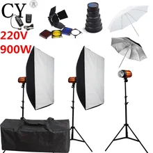 Godox Smart 300SDI Photography Softbox Flash Lighting Kits 900W 220V Flash Light Lightbox Stand Set Photo Studio Accessories