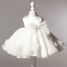 2016 Sale New Girl Dress Summer High-grade Wedding Dresses Children Embroidered Party Dresse Bridesmaid Kids Clothes 80-150cm