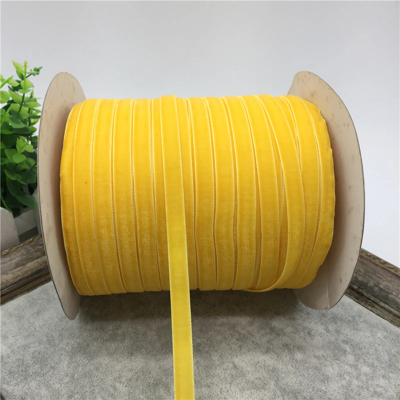 3/8&quot(10mm) Handmade Ribbon Yellow Velvet Bowknot Clips Crafts Wedding Party Decorations Christmas #27 | Дом и сад