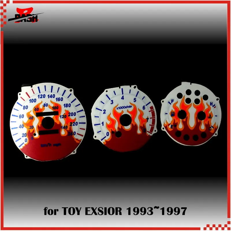 

DASH EL Glow Gauge for EXSIOR 1993 1997 Automatic digital dimmer Sound Activated Flame design 240 KM 8000 RPM