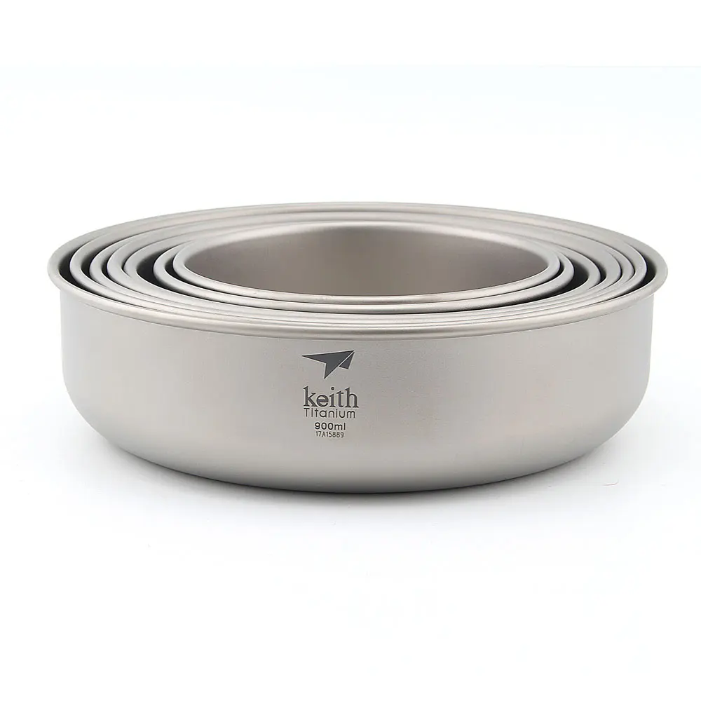 

Keith Ti5375 one Set 7 Pieces Titanium Bowl Outdoor Camping Tableware