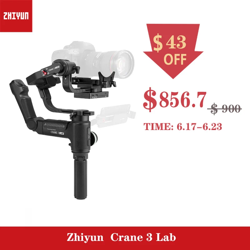 

ZHIYUN Official Crane 3 LAB 3-Axis Handheld Gimbal Wireless 1080P FHD Image Transmission Camera Stabilizer for DSLR VS Crane 2