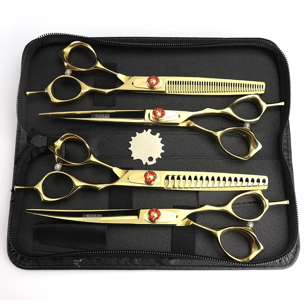 Sharonds 7 inch hairdressing barbershop scissors for hairdresser professional haircut shears cutting thinning scissors makas