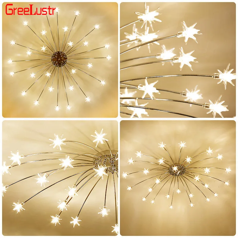  Creative Design LED lamp Ceiling Chandeliers Lamp Light Ice Flower Glass Plafonnier for Bedroom Lus - 32995817816