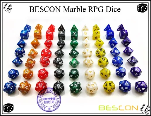 Bescon интенсивный блеск игральные кости DND, кисточки, набор из 7 шт, тёмно-красный, Новые блестящие ролевые игры Набор кубиков d4 d6 d8 d10 d12 d20 d%, коробка в форме лего-блока упаковка