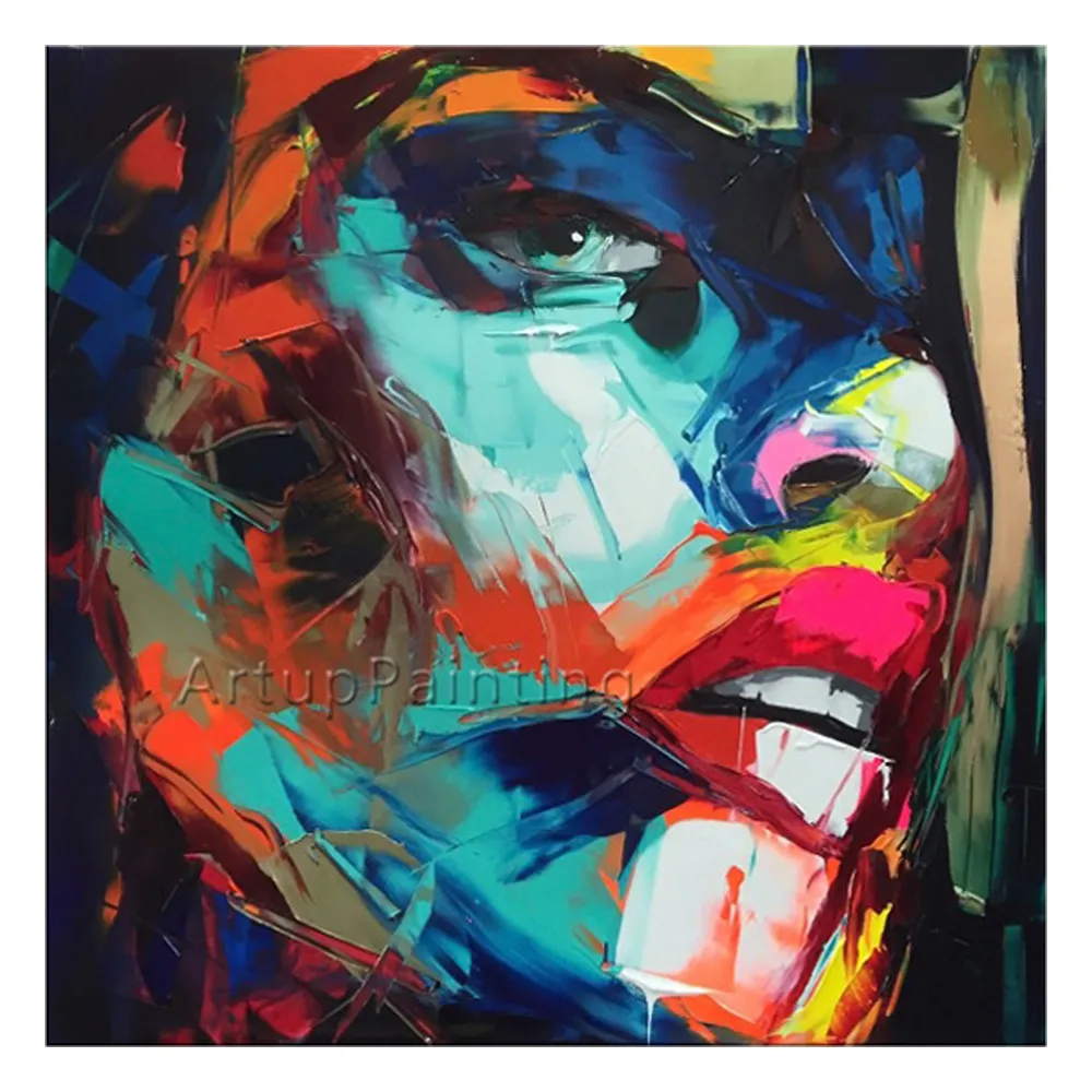 Лицо картина маслом на холсте Франсуаза Nielly настенные художественные картины для гостиной Тяжелая Текстура палитра нож caudros украшение