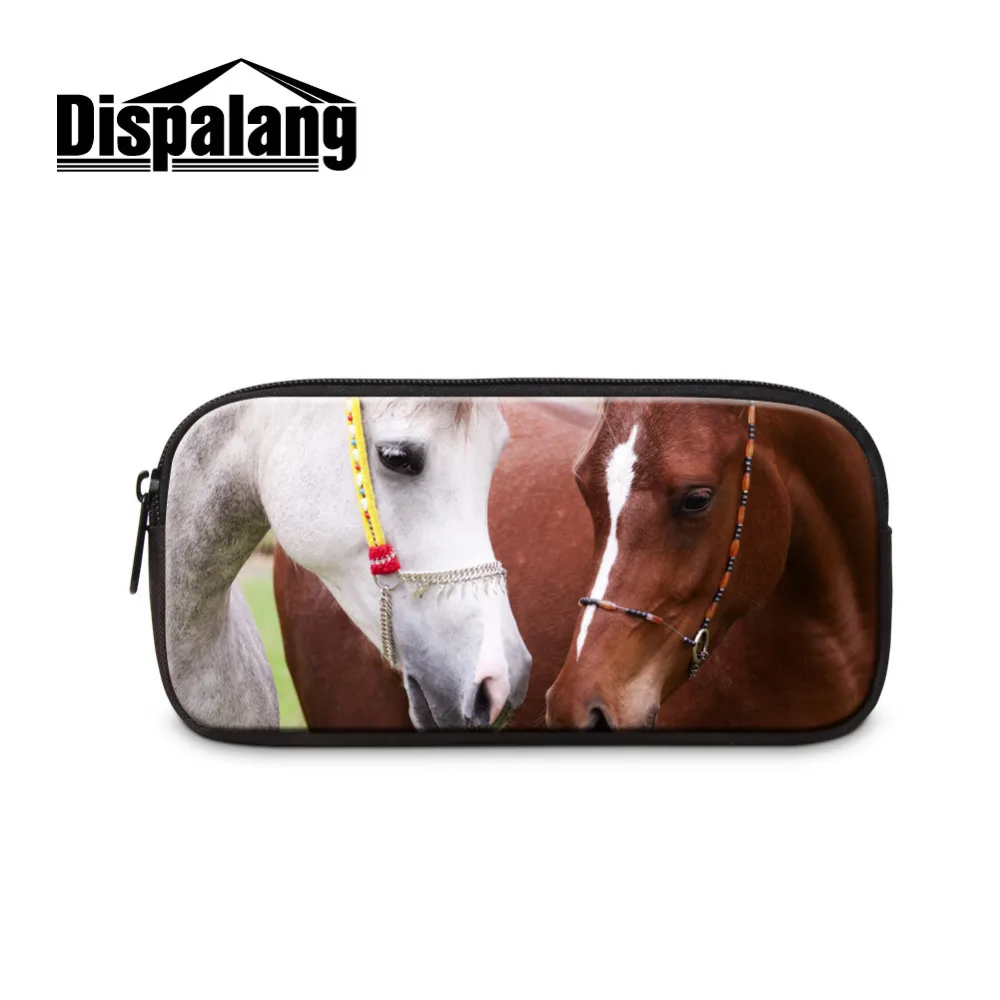 -horse pencil bags (9) Large Sunflower Student Pencil Bags Stationery Pouch Pen Bag Office School Supplies Fashion 3D Printing Cosmetic Case Makeup Bag