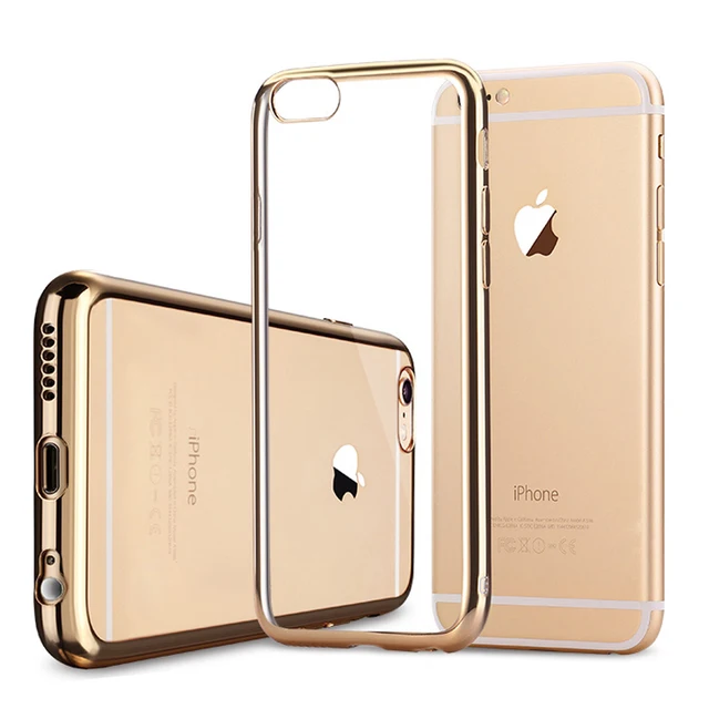 Exquisite Plating Frame TPU Phone Case For Apple iPhone 7 7 plus 6 Plus