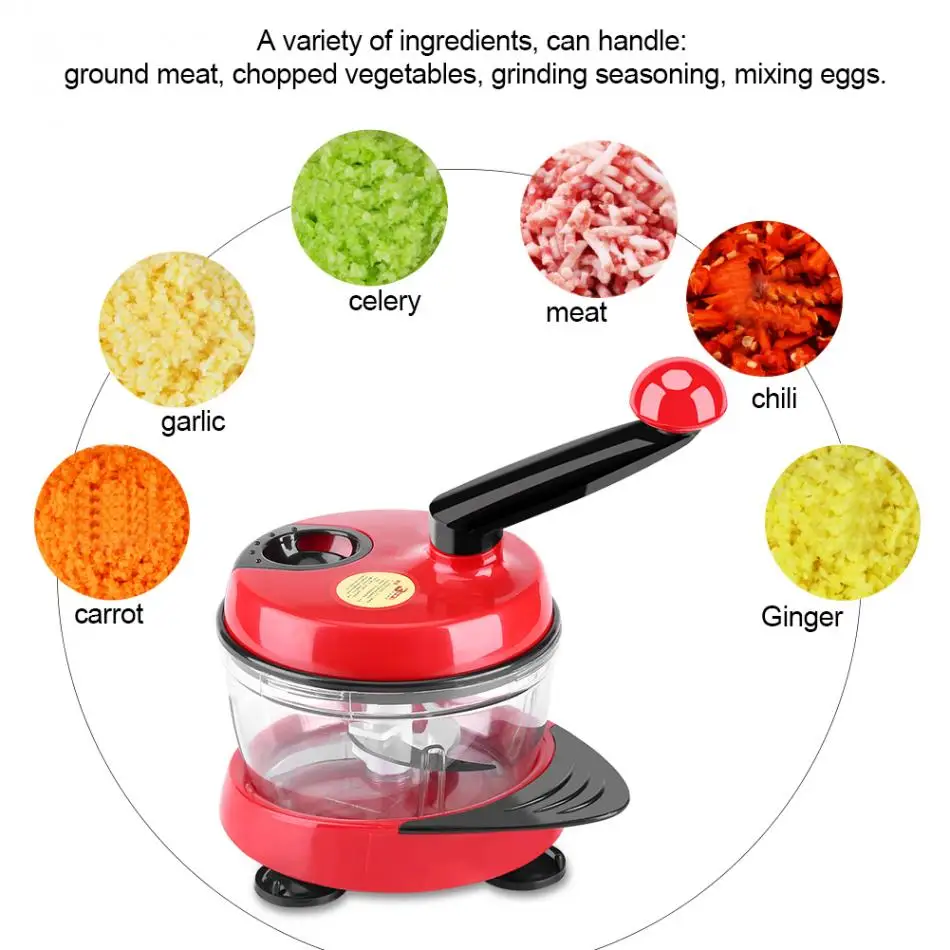Multi function Manual Vegetable Chopper Food Grinder Fruit Processor