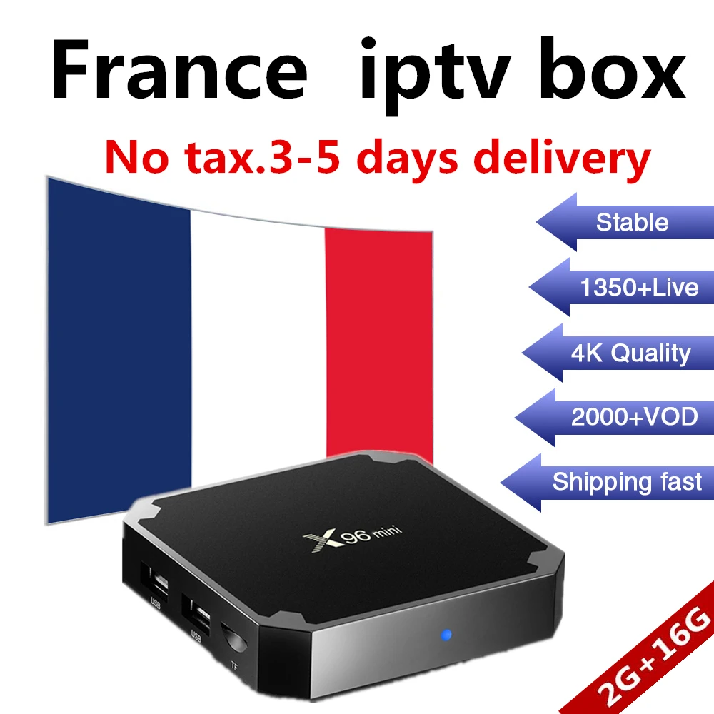 

X96 Mini+French IPTV Arabic IPTV box Amlogic S905W Quad Core Android 7.1 TV Box 2G/16G Cheaper Smart TV Box free shipping