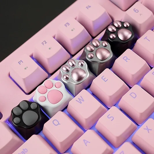 1 шт. zomo алюминиевый и силиконовый Kitty Paw Artisan Keycap cat pad CNC анодированный алюминиевый корпус совместим с переключателями Cherry MX