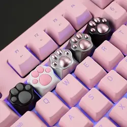 1 шт. zomo алюминий и силиконовые Kitty Paw Artisan Keycap cat pad ЧПУ анодированный алюминиевый корпус совместим Cherry MX переключатели