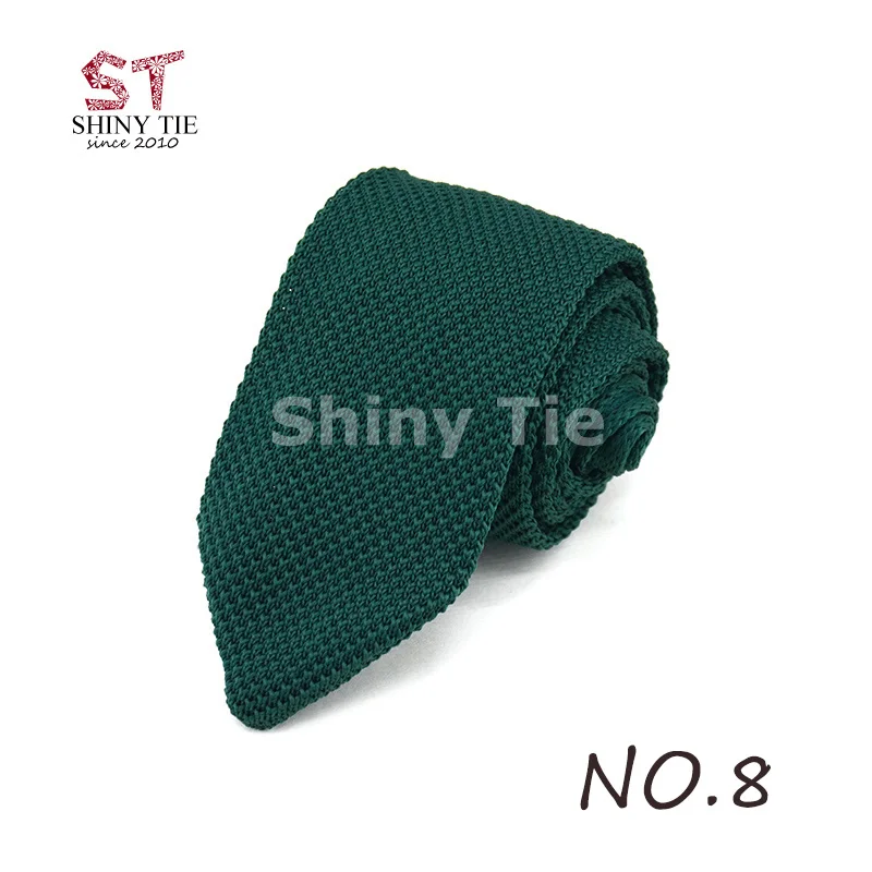 Оригинальные вязаные галстуки в горошек, однотонный мужской треугольник, тканый галстук из полиэстера, Тонкий Повседневный галстук, зимний галстук для мужчин, аксессуары - Цвет: 8