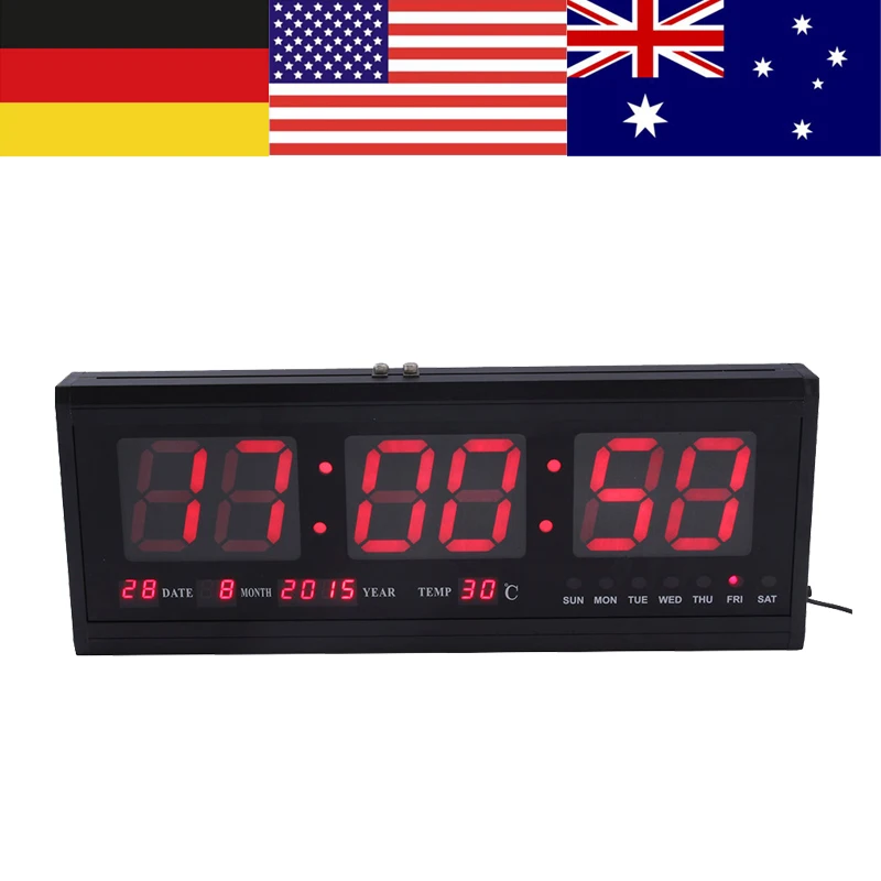 

Digital LED Table Clock Modern Wall Clock Digital Watches 12/24 Hours Display Clock mechanism Alarm Snooze Desk Alarm Clock