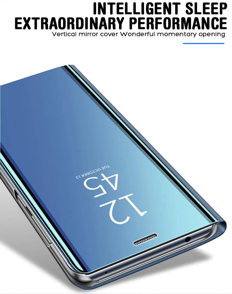 Умный зеркальный флип-чехол для телефона Samsung Galaxy A70 A50 A40 A30 A20 A10 S8 S9 Plus, чехол-подставка для M10 M20 M30, чехлы